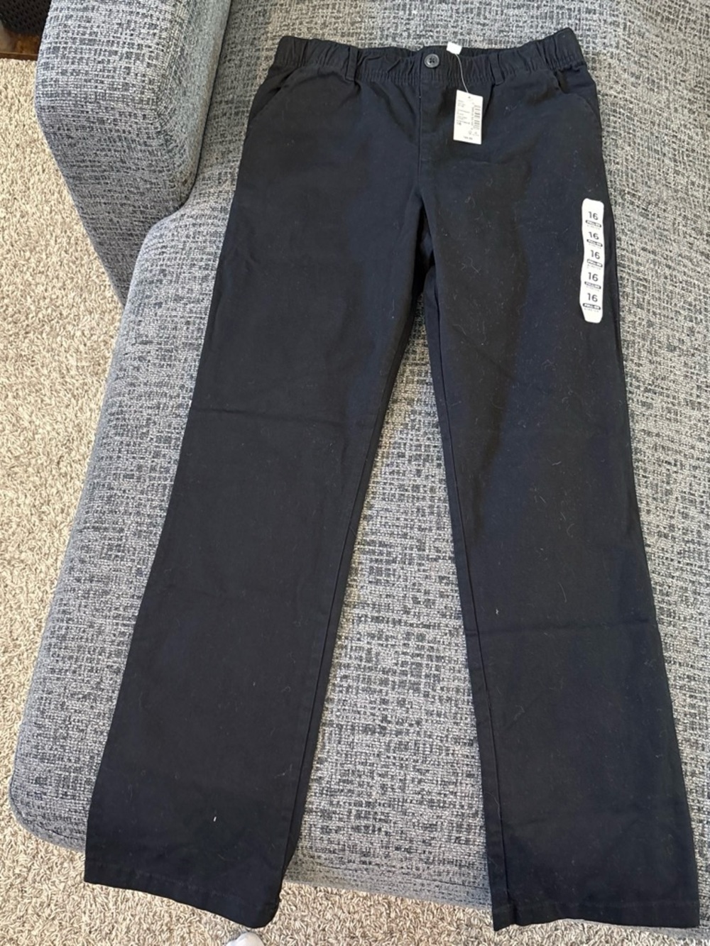 Straight-Leg Boys’ Chino Pants in Black